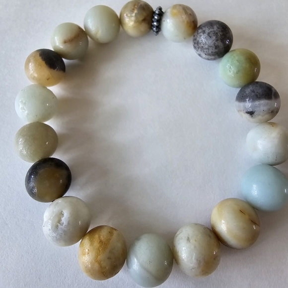11mm Amazonite bracelet - Picture 10 of 14